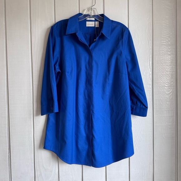 Chico's Tops - NWT Chico’s Blue Button Down Shirt